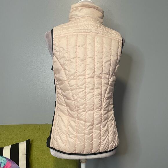 Workshop Cream Pink High Neck Puffer Vest - Picture 5 of 5